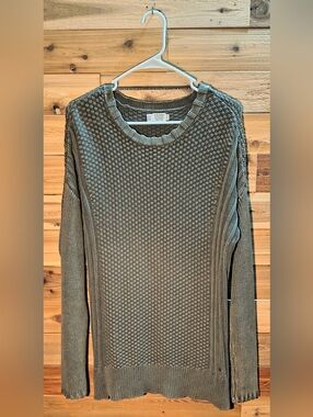 Waffle-Knit Sweater By Volcom - Size M - Cement Color